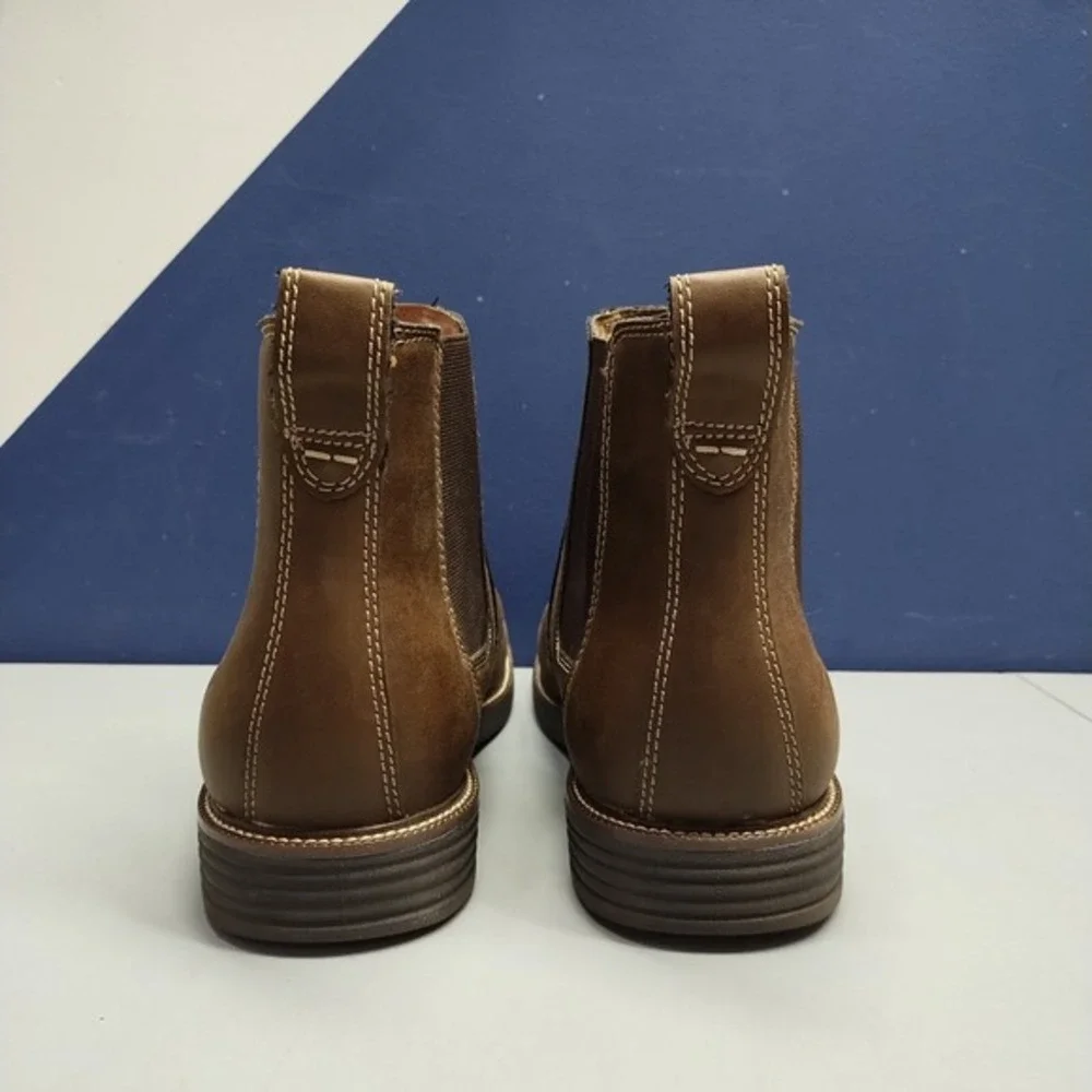 Dockers‎ Langford Chelsea Boots Mens 11M Brown Leather Slip On Comfort 90-36632